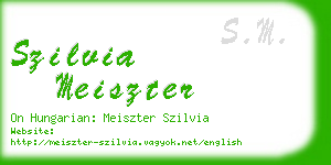 szilvia meiszter business card